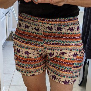 Lofbaz high-waisted elephant harem shorts